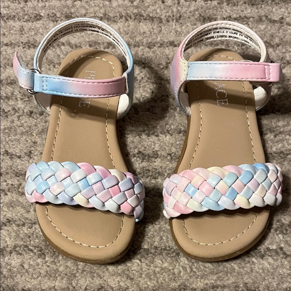 Place Pastel Braided Kids Sandals